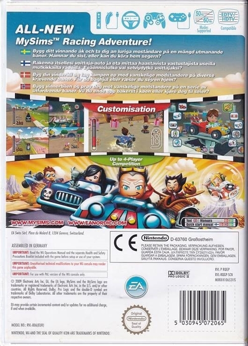 MySims Racing - Wii (B Grade) (Genbrug)